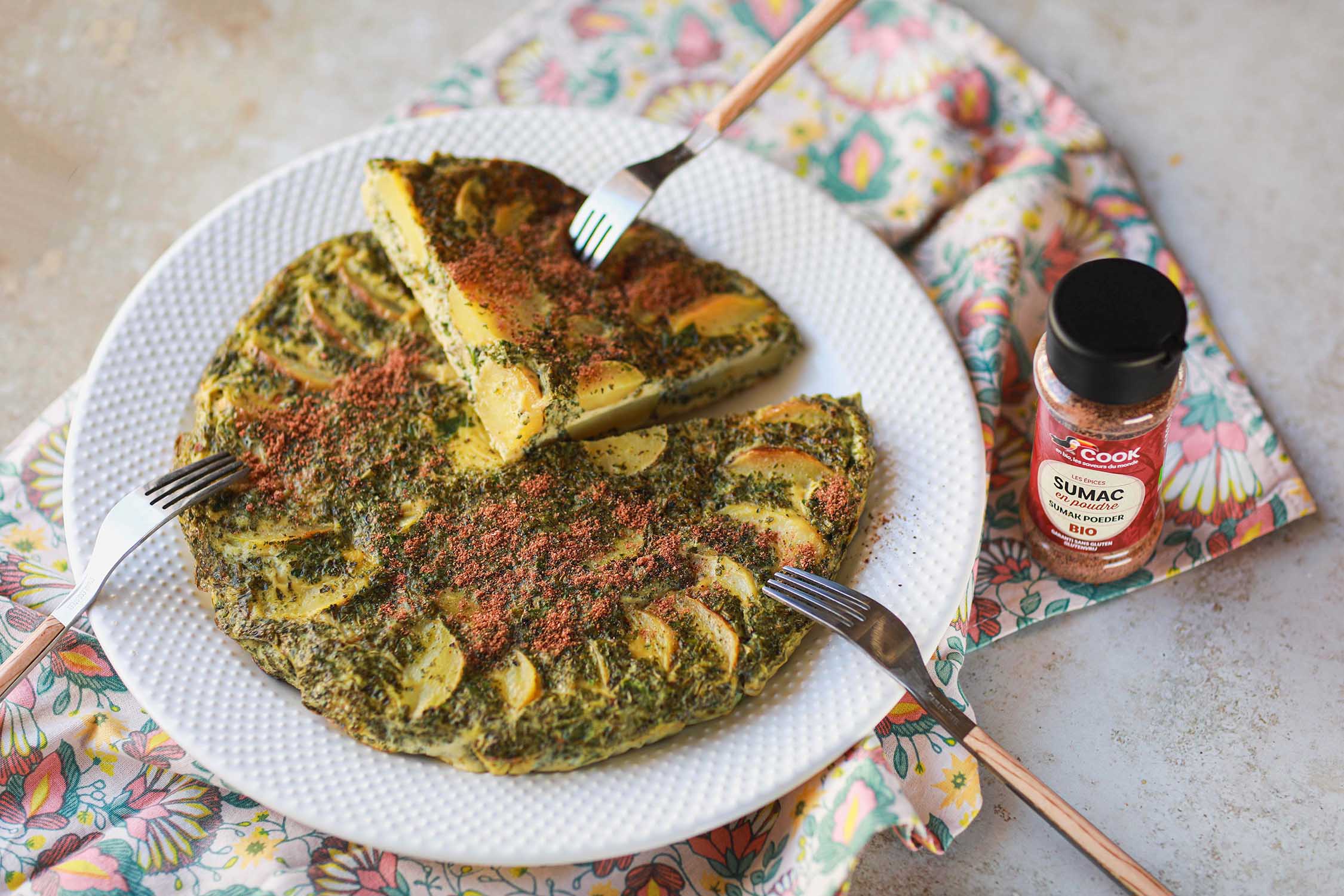 Recette bio à tester : omelette italienne aux herbes et au sumac