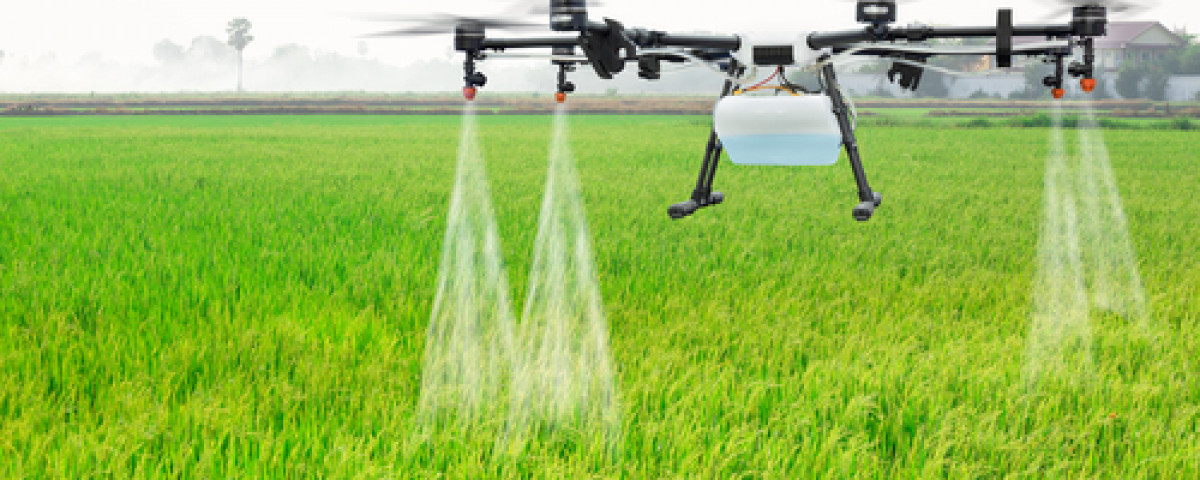 Des drones pour la pulvérisation de pesticides utilisables en agriculture  biologique